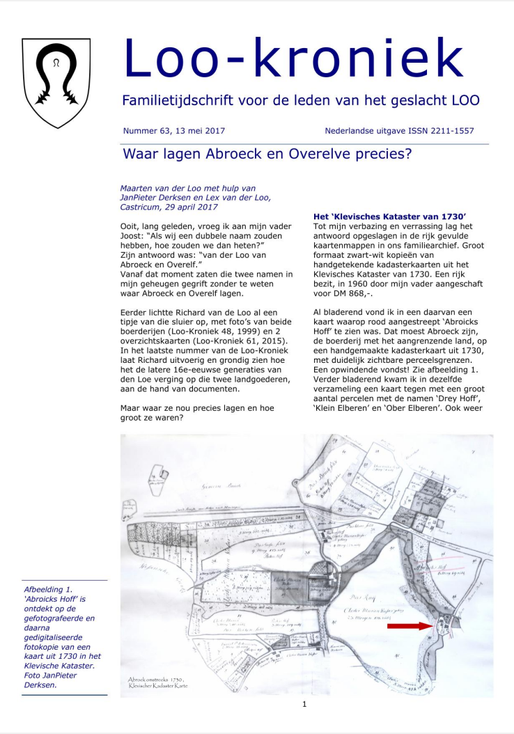 Eerste pagina van Loo-kroniek 63