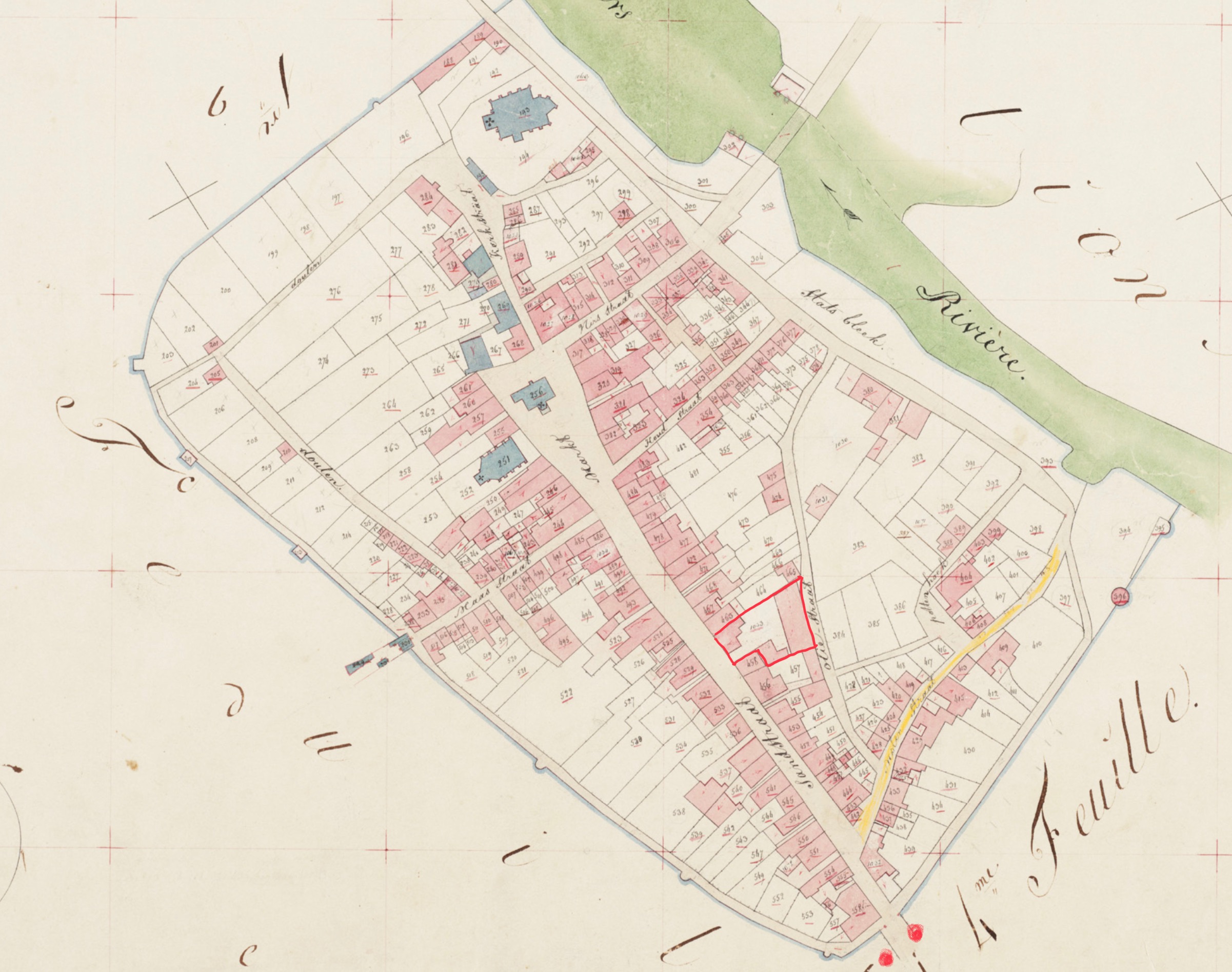 De kadastrale minuut van Gennep uit 1821