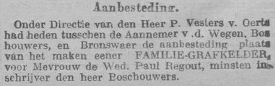 Krantenartikel over uit 1905 over directievoeren door P. Vesters van Oers"